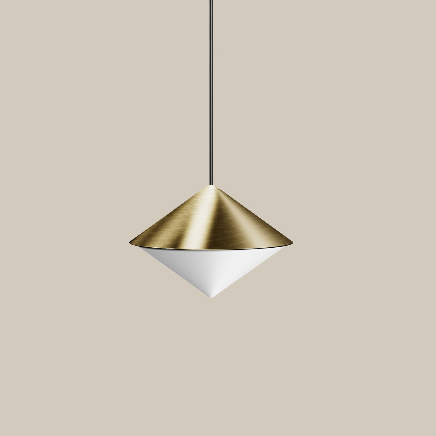 Horizon brass suspension lamp by Il Fanale