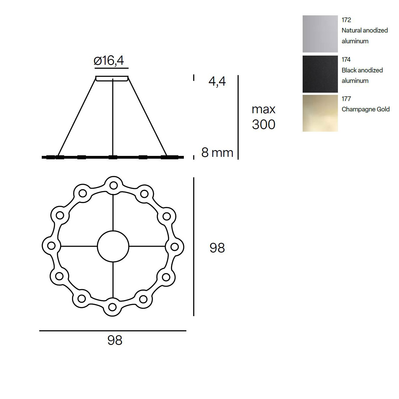 Flat Ring 12 sospensione di Lumen Center Italia