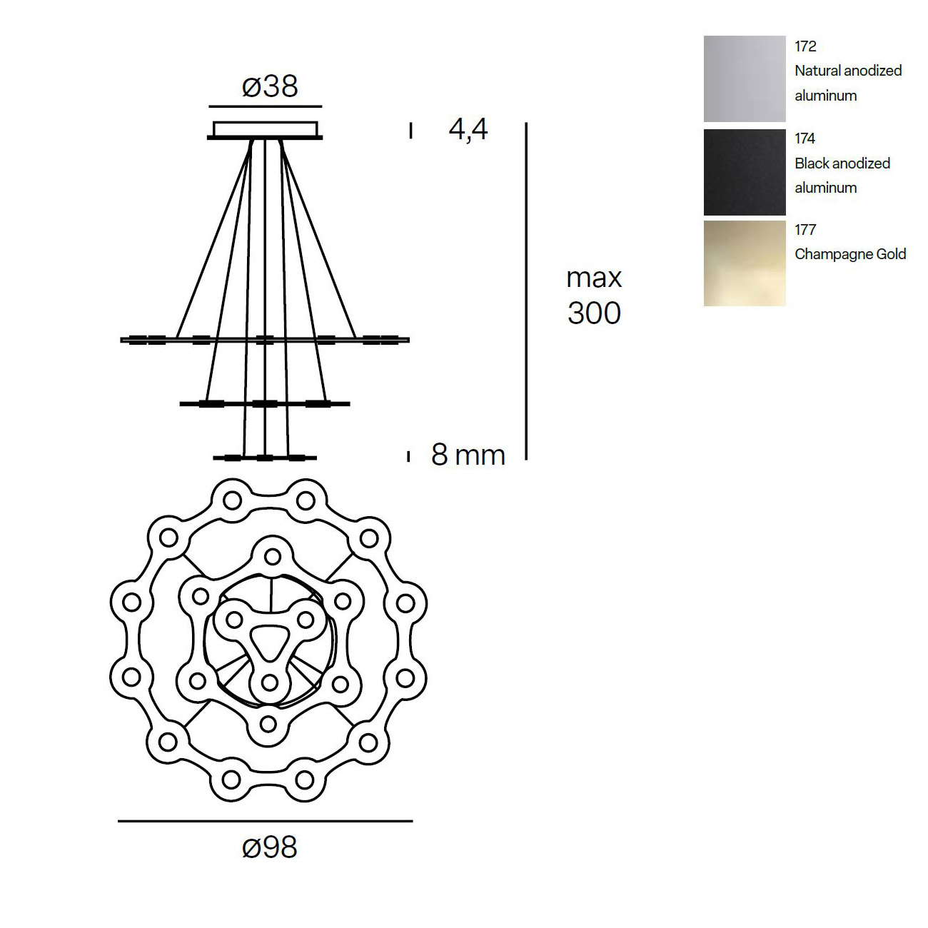 Flat Saturn 3 suspension lamp by Lumen Center Italia