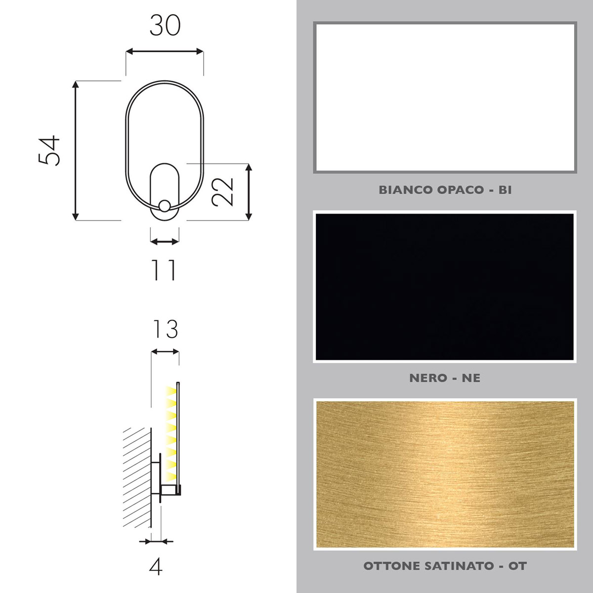 NoName AP1 Wandlampe von Icone