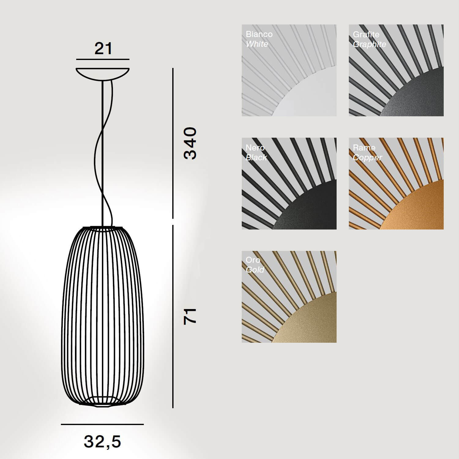 Spokes 1 Hängeleuchte von Foscarini