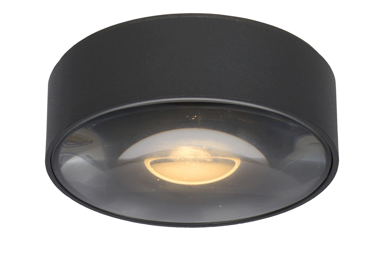 LU 27120/06/30 Lucide RAYEN - Ceiling spotlight Bathroom - Ø 10 cm - LED - 1x6W 3000K - IP65 - Black