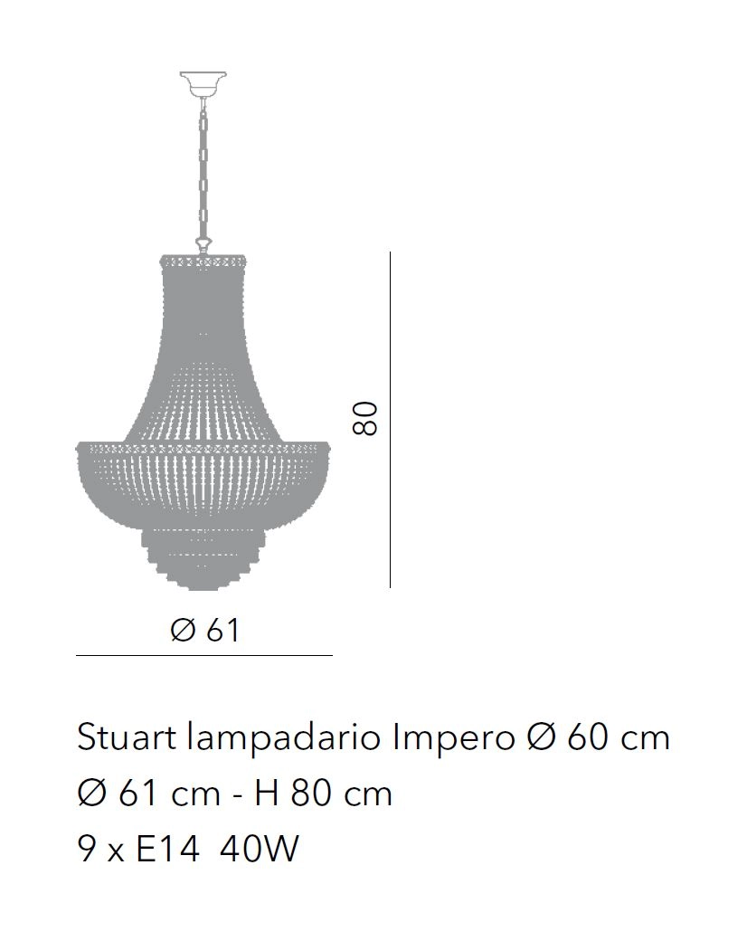 Kristalluster Stuart Impero von Venice Lighting Design