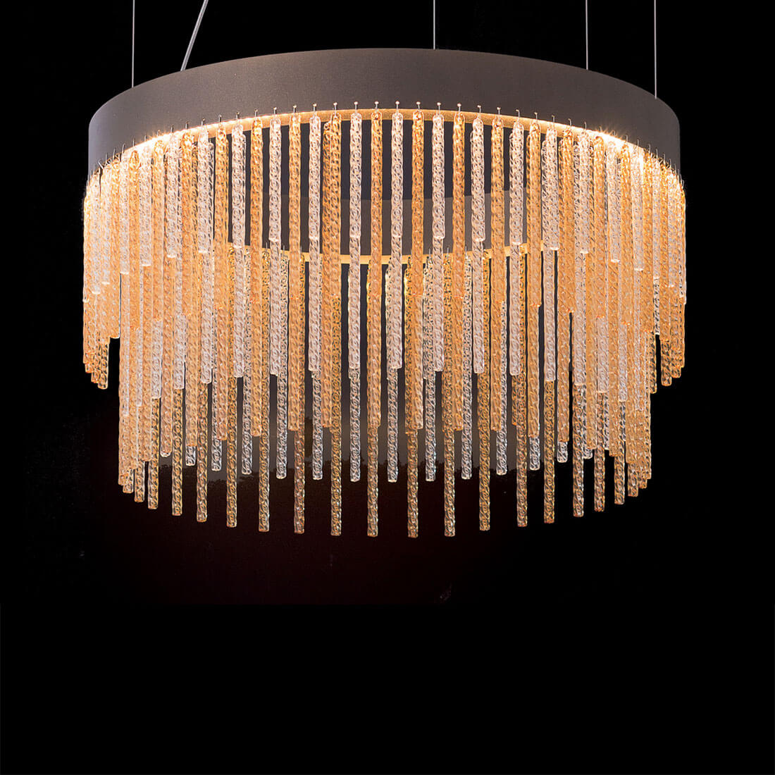 Eclisse SO glass chandelier by Light4