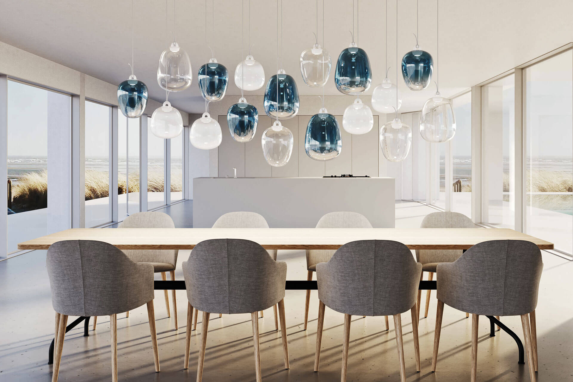 Oblò Medium pendant light by Lodes