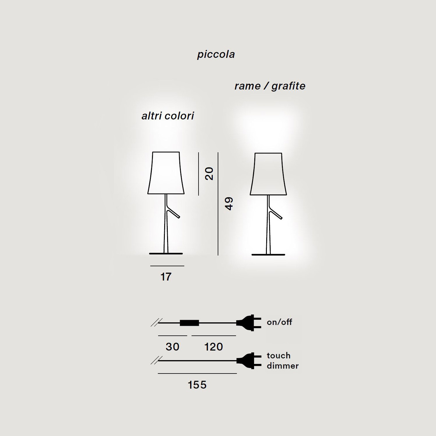 Birdie piccola, Tischleuchte von Foscarini