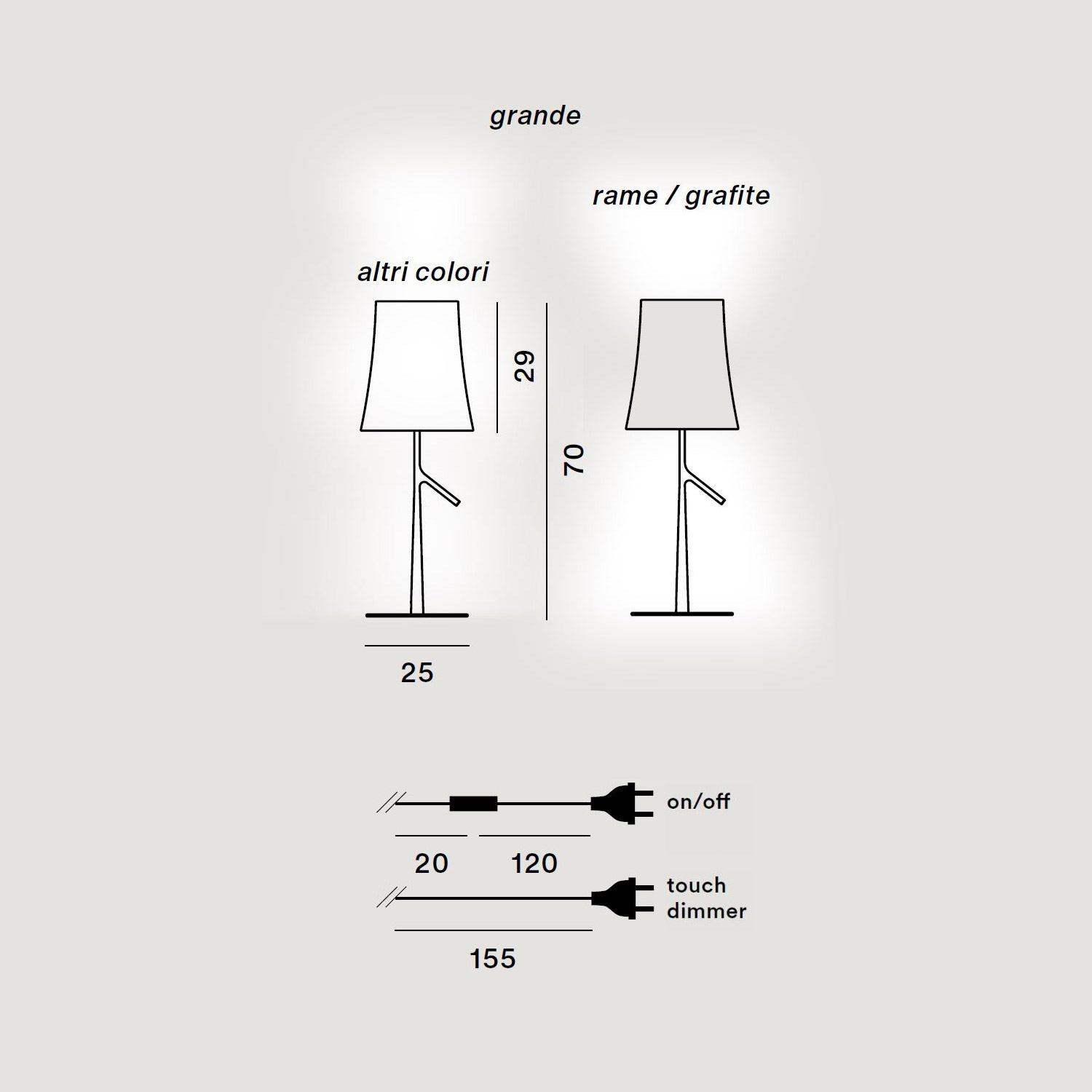 Birdie grande Tischlampe von Foscarini