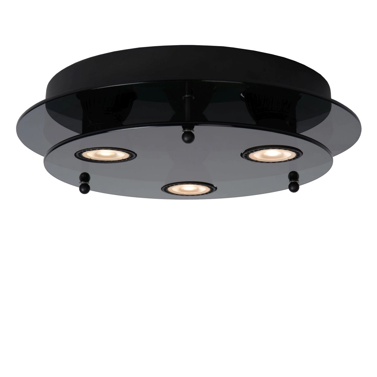 LU 79181/13/30 Lucide OKNO - Flush ceiling light - Ø 30 cm - 3xGU10 - Black