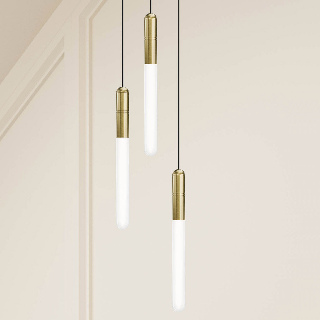 Levante brass pendant lamp by Il Fanale