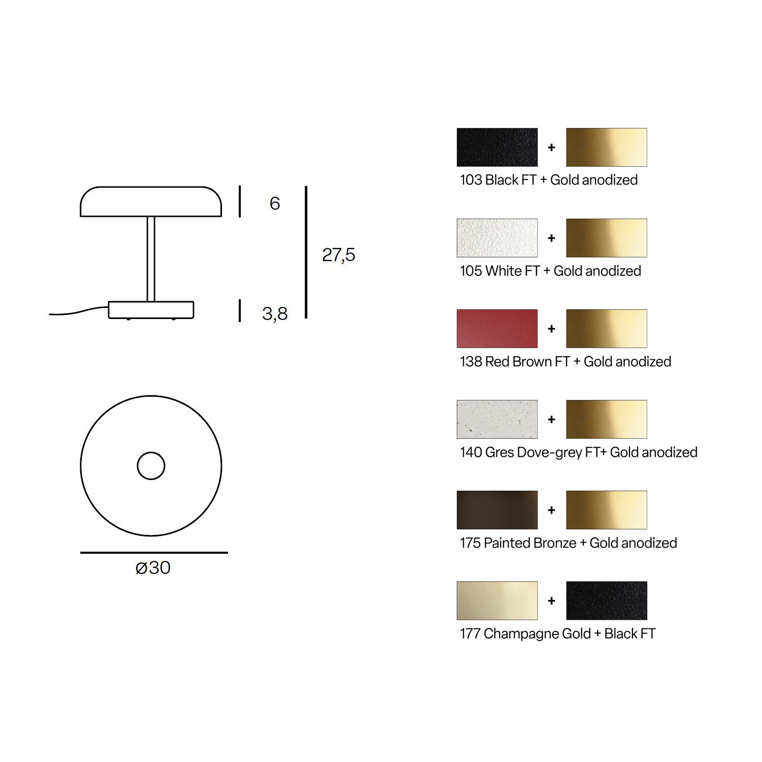 Zero LED Tischlampe von Lumen Center