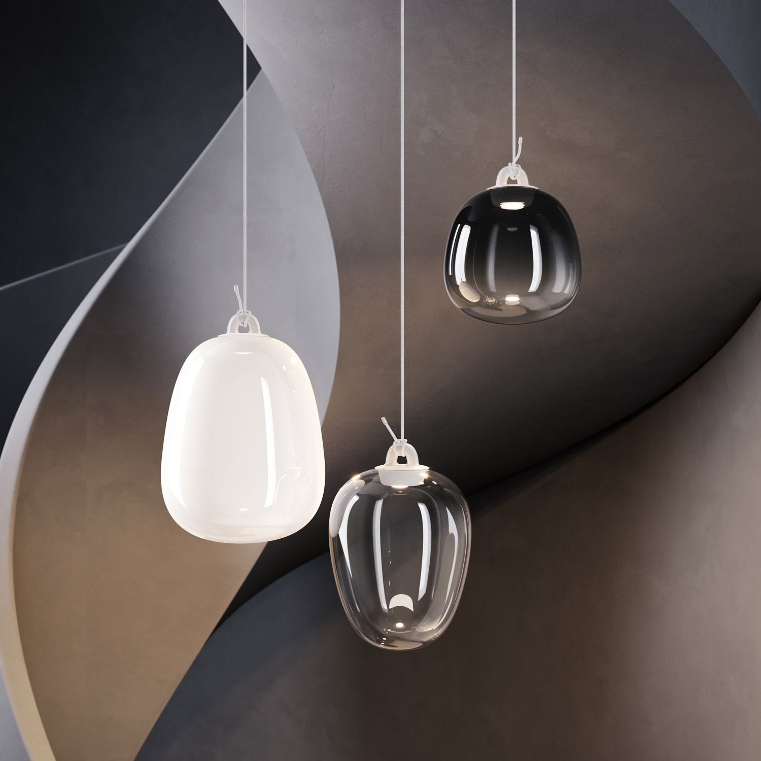 Oblò Large glass lighting by Lodes