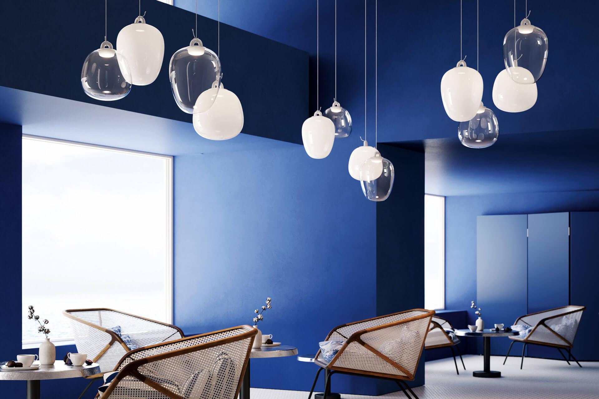 Oblò Medium pendant light by Lodes