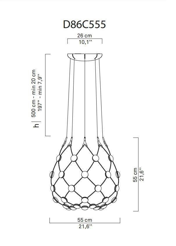 Mesh LED Hängeleuchte von Luceplan