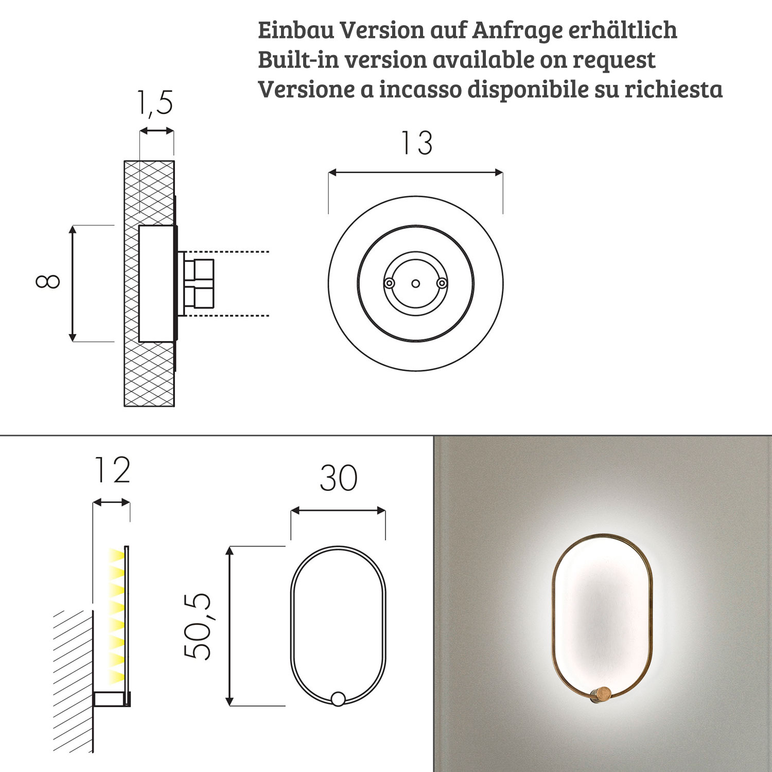 NoName AP1 wall lamp by Icone